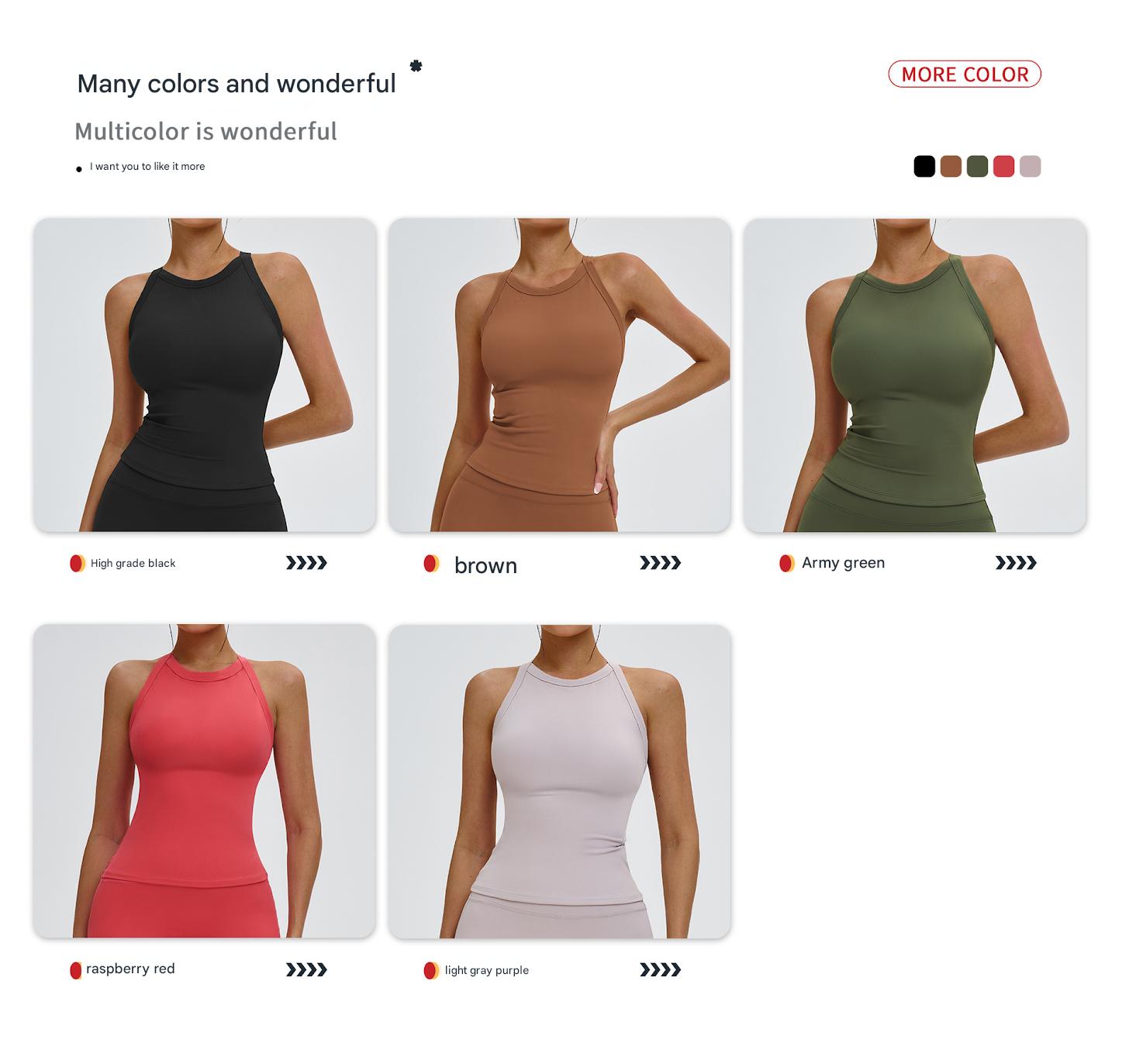 Women Off White Padded Racerback Tank Slim Yoga Running Daily Basic Camisole Top - Image 3